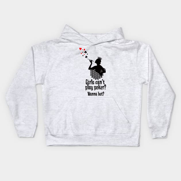 poker girl #poker Kids Hoodie by JBJart